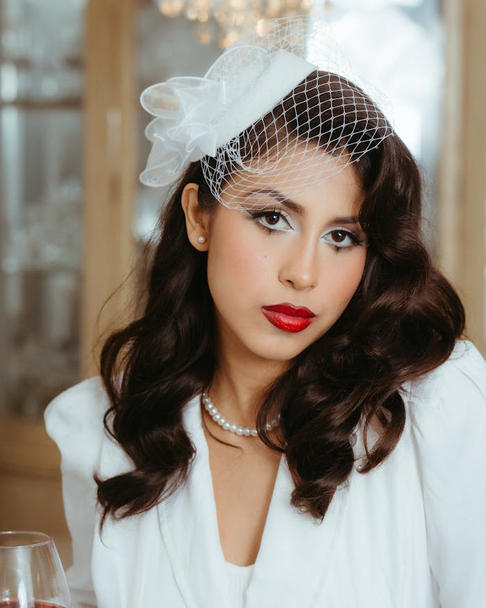 elegant-woman-in-vintage-white-dress-with-veil-33365190